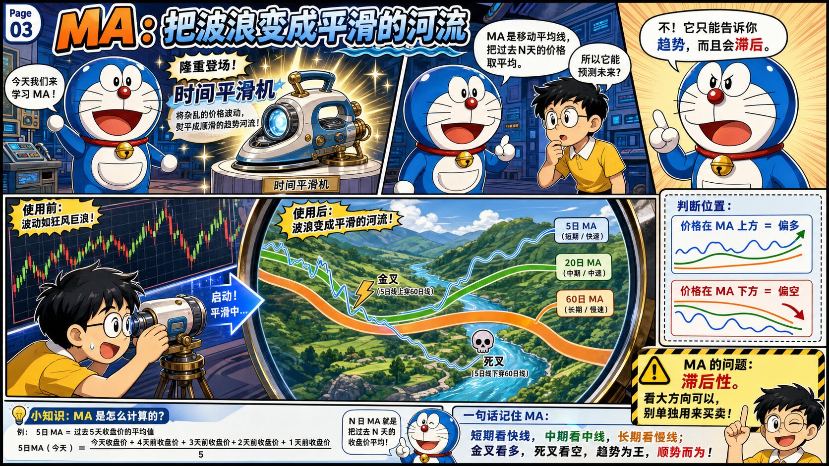 第3页：用河流比喻移动平均线