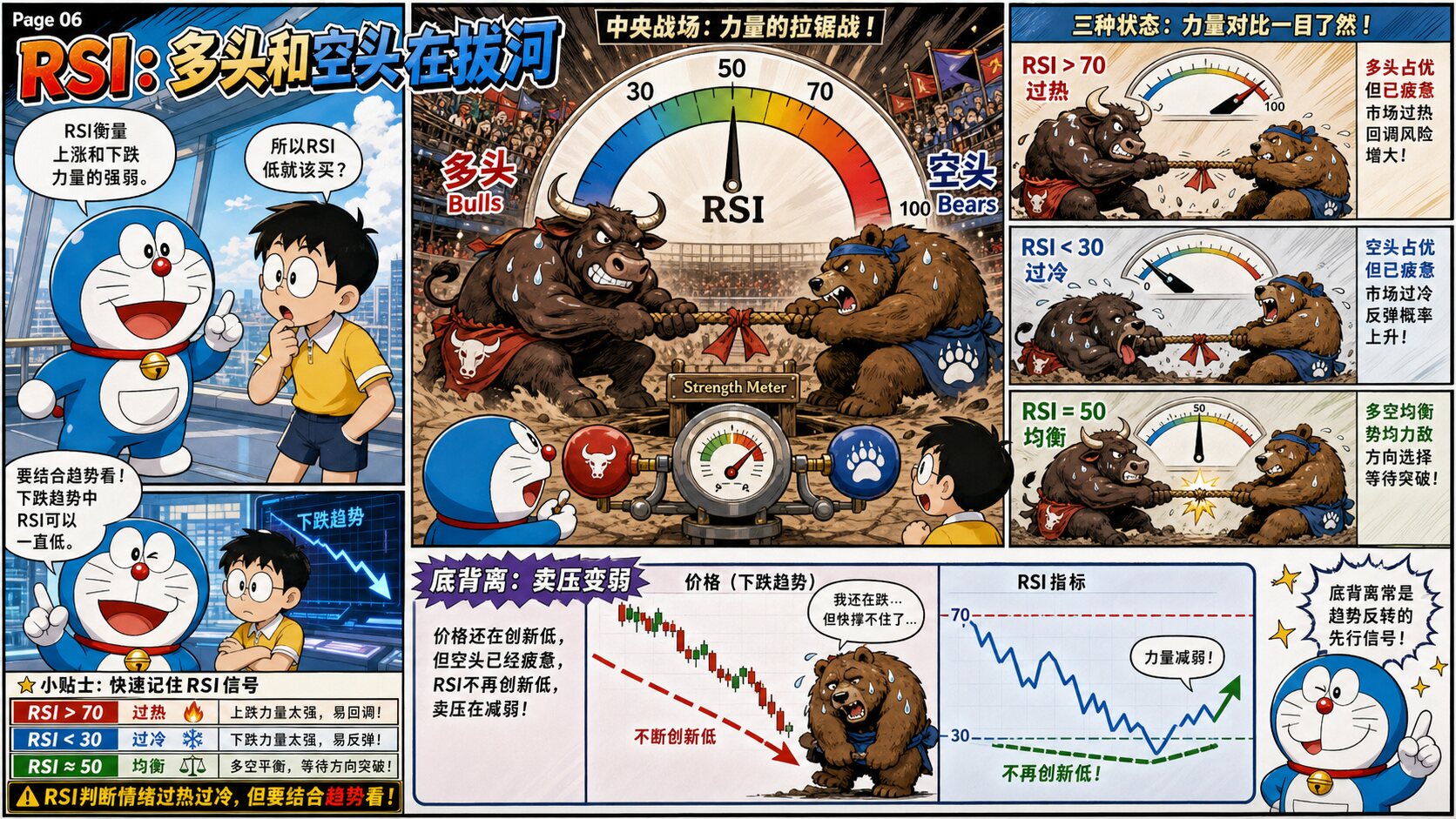 第6页：用牛熊拔河解释RSI